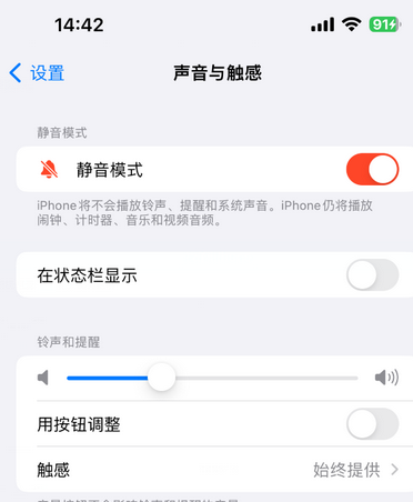 保靖苹果15Pro维修网点分享iPhone15Pro系列机型中隐藏静音图标 